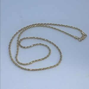 18” 2mm Gold over .925 Silver Diamond Cut Rope Chain